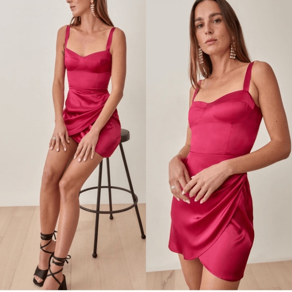 NWOT Reformation Fonda Silk Mini Dress